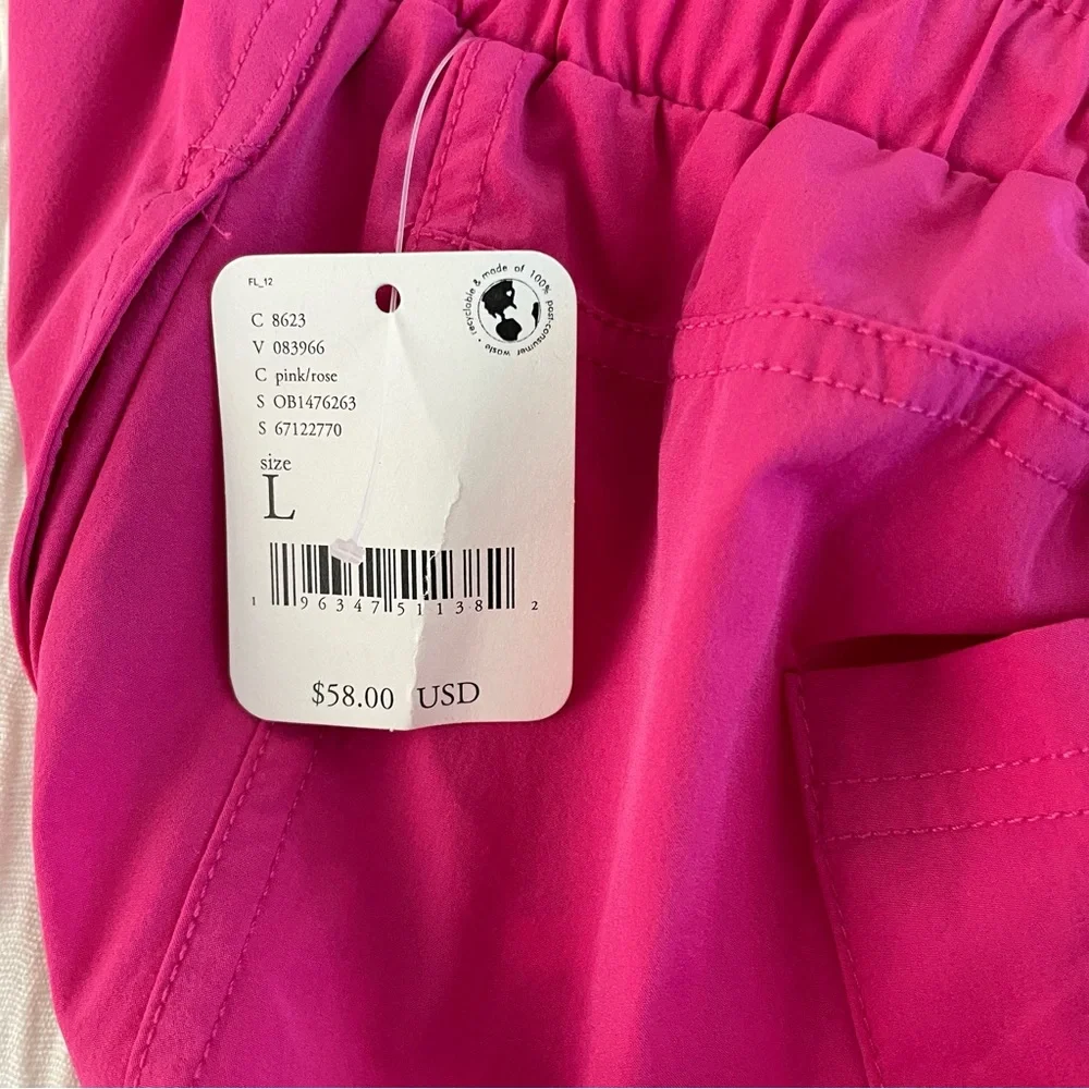 NWT Free People‎ Movement Levitate Shorts Large Pink